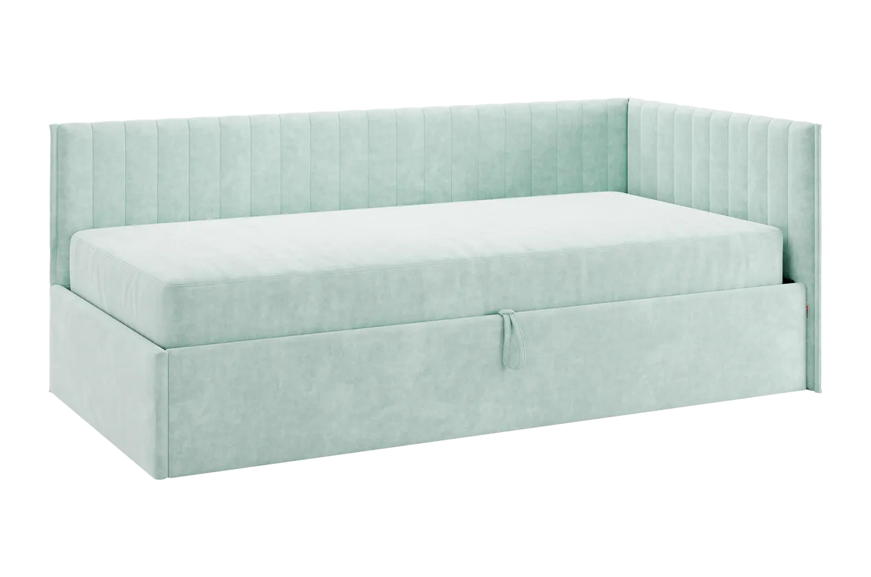 Кровать с подъемным механизмом Твикс (Тахта) 90х200 см мята (велюр) в Тюмени - mebel-tymen.ru | фото