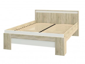 Кровать 1400 1С с основанием Эдем-1 Секция-8 Дуб сонома/Белый жемчуг в Тюмени - mebel-tymen.ru | фото