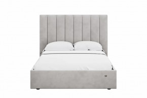 Кровать 1400 Ingrid 312 Велюр Ультра Смог в Тюмени - mebel-tymen.ru | фото