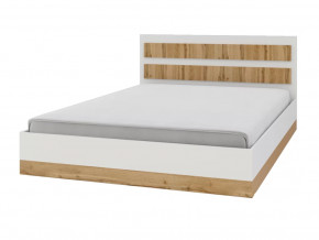 Кровать 1600 с основанием Дубай Секция-8 Белый жемчуг/Дуб Вотан в Тюмени - mebel-tymen.ru | фото