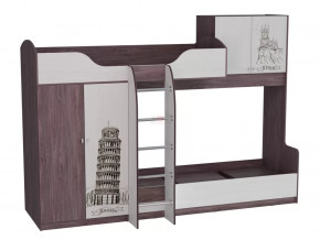Кровать 2х ярусная №2 "Омега 18" Анкор светлый/Анкор темный в Тюмени - mebel-tymen.ru | фото