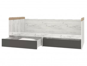 Кровать 900 Кент-1 Секция-1 Дуб Крафт Белый/Антрацит в Тюмени - mebel-tymen.ru | фото