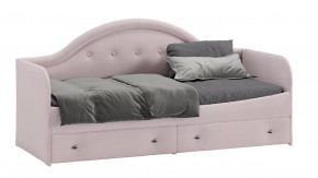 Кровать «Адель» с мягкой спинкой тип 1 Велюр пудровый в Тюмени - mebel-tymen.ru | фото