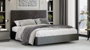 Кровать «Бетта» Тип 1 Серый графит, Велюр Серый в Тюмени - mebel-tymen.ru | фото