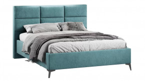 Кровать без ПМ «Делана»  (без подъемного механизма)  Микровелюр Wellmart Indigo в Тюмени - mebel-tymen.ru | фото