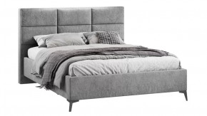 Кровать без ПМ «Делана»  (без подъемного механизма)  Микровелюр Wellmart Silver в Тюмени - mebel-tymen.ru | фото