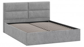 Кровать без ПМ «Глосс» Тип 1 (без подъемного механизма) Микровелюр Wellmart Silver в Тюмени - mebel-tymen.ru | фото