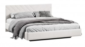 Кровать без ПМ «Кевия» Тип 1 (без подъемного механизма) Велюр светлый в Тюмени - mebel-tymen.ru | фото