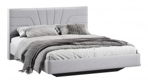 Кровать без ПМ «Пандора» Тип 1 (без подъемного механизма) Микровелюр Jercy Silver в Тюмени - mebel-tymen.ru | фото