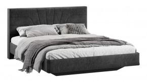 Кровать без ПМ «Пандора» Тип 1 (без подъемного механизма) Микровелюр Wellmart Graphite в Тюмени - mebel-tymen.ru | фото