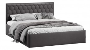 Кровать без ПМ «Порто» (без подъемного механизма) Велюр Графит в Тюмени - mebel-tymen.ru | фото