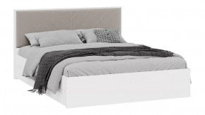 Кровать без ПМ «Стенли» (без подъемного механизма) Белый Ясень, Велюр Confetti Smoke в Тюмени - mebel-tymen.ru | фото