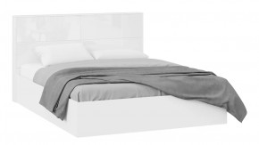 Кровать без ПМ «Тесса» (без подъемного механизма) Тип 2 Белый Жемчуг, Белый глянец в Тюмени - mebel-tymen.ru | фото