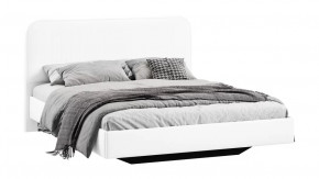 Кровать без ПМ «Тиффани» Тип 1 (без подъемного механизма) Экокожа белая Polo в Тюмени - mebel-tymen.ru | фото