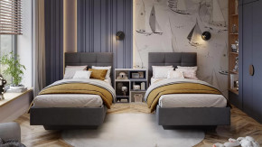 Кровать без ПМ «Элис» Тип 1 (без подъемного механизма) Велюр ultra grafit в Тюмени - mebel-tymen.ru | фото