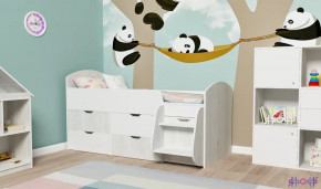 Кровать-чердак Малыш - 7 Винтерберг, Дуб молочный Ярофф в Тюмени - mebel-tymen.ru | фото