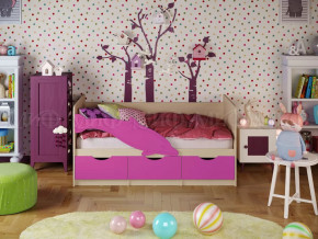 Кровать Дельфин №1 Сиреневый, дуб беленый в Тюмени - mebel-tymen.ru | фото