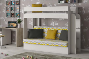 Кровать детская двухъярусная Карамель 75 Бодега светлая RIKKO YELLOW в Тюмени - mebel-tymen.ru | фото