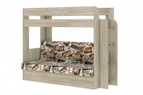 Кровать детская двухъярусная Карамель 75 Дуб Сонома Лас- Вегас в Тюмени - mebel-tymen.ru | фото