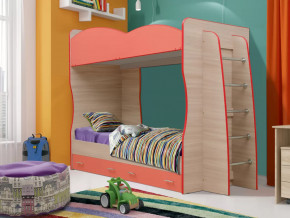 Кровать детская двухъярусная Юниор-1.1 Коралл в Тюмени - mebel-tymen.ru | фото