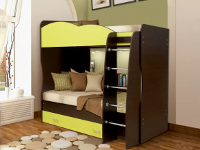 Кровать детская двухъярусная Юниор-2.1 Лайм в Тюмени - mebel-tymen.ru | фото