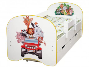 Кровать детская с фотопечатью с 2-мя ящиками Зоопарк в Тюмени - mebel-tymen.ru | фото