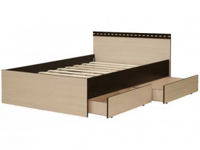 Кровать двойная 1200 "Ольга 13" ясень анкор темный/ясень анкор светлый в Тюмени - mebel-tymen.ru | фото