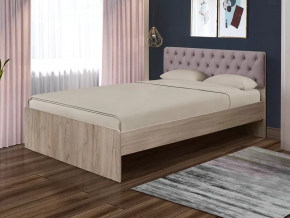 Кровать двойная №7 с мягкой головной спинкой каретная стяжка в Тюмени - mebel-tymen.ru | фото