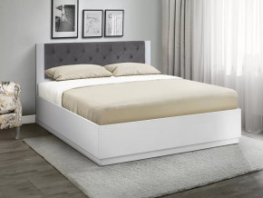 Кровать двойная с ортопедическим основанием с мягкой головной спинкой Венеция 12.2 в Тюмени - mebel-tymen.ru | фото