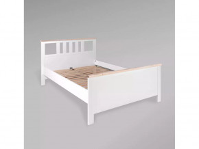 Кровать двойная Сага 140х200 белая/ясень в Тюмени - mebel-tymen.ru | фото