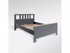 Кровать двойная Сага 140х200 серая/ясень в Тюмени - mebel-tymen.ru | фото