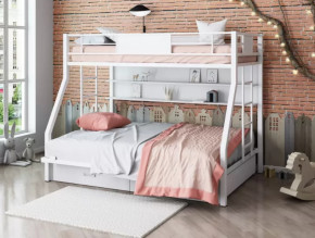 Кровать двухъярусная Гранада-ПЯЯ 140 с полкой и ящиками в Тюмени - mebel-tymen.ru | фото