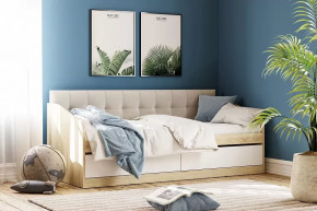 Кровать Фанк НМ 041.50-01 800х1900 с мягкой спинкой Дабл модель 310 в Тюмени - mebel-tymen.ru | фото