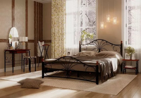 Кровать "Фортуна 2" КМД 2.02 ЧЕРНАЯ (1600*2000) (ножки-черный) с коваными элементами в Тюмени - mebel-tymen.ru | фото