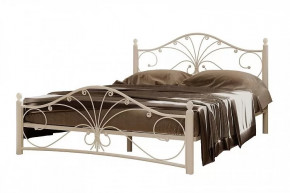 Кровать "Фортуна 2" КМД 2.02 КРЕМОВО-БЕЛАЯ (1200*2000) (ножки-кремово-белый) с коваными элементами в Тюмени - mebel-tymen.ru | фото