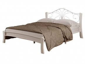 Кровать "Фортуна 4 ЛАЙТ" КРЕМОВО-БЕЛАЯ (1400*2000) (ножки-белый) с коваными элементами в Тюмени - mebel-tymen.ru | фото