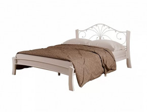 Кровать "Фортуна 4 ЛАЙТ" КРЕМОВО-БЕЛАЯ (1600*2000) (ножки-белый) с коваными элементами в Тюмени - mebel-tymen.ru | фото