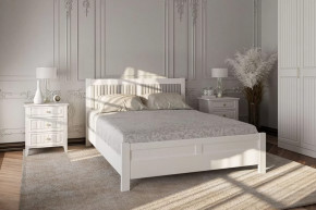 Кровать из массива Фрида Белый античный с ортопедическим основанием в Тюмени - mebel-tymen.ru | фото