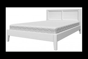 Кровать из массива Грация-3 античный белый с ортопедическим основанием в Тюмени - mebel-tymen.ru | фото