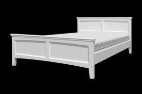 Кровать из массива Грация-4 античный белый с ортопедическим основанием в Тюмени - mebel-tymen.ru | фото