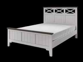 Кровать из массива Грация-5 льняной / дуб коньяк с ортопедическим основанием в Тюмени - mebel-tymen.ru | фото