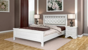 Кровать из массива Грация античный белый с ортопедическим основанием в Тюмени - mebel-tymen.ru | фото