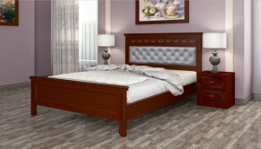 Кровать из массива Грация орех с ортопедическим основанием в Тюмени - mebel-tymen.ru | фото