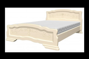 Кровать из массива Карина-6 слоновая кость с ортопедическим основанием в Тюмени - mebel-tymen.ru | фото
