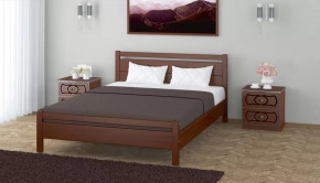 Кровать из массива Вероника-1 (орех) с ортопедическим основанием в Тюмени - mebel-tymen.ru | фото