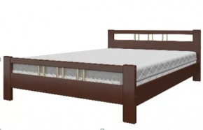 Кровать из массива Вероника-3 (орех) с ортопедическим основанием в Тюмени - mebel-tymen.ru | фото