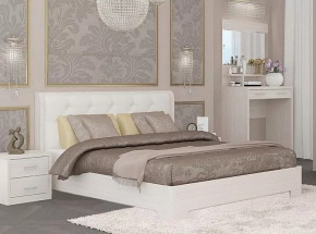 Кровать Луна КР-1201 Бодега белая и Дуб серый в Тюмени - mebel-tymen.ru | фото