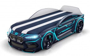 Кровать-машинка ROMEO-М Неон с ящиком и подсветкой фар в Тюмени - mebel-tymen.ru | фото