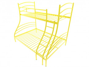 Кровать металлическая двухъярусная Глория желтая в Тюмени - mebel-tymen.ru | фото