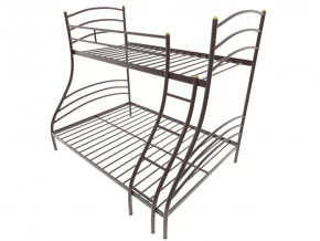 Кровать металлическая двухъярусная Глория коричневая в Тюмени - mebel-tymen.ru | фото